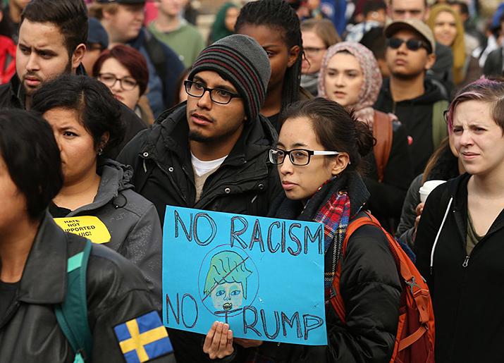 Protesting Trump at the University of Illinois at Chicago