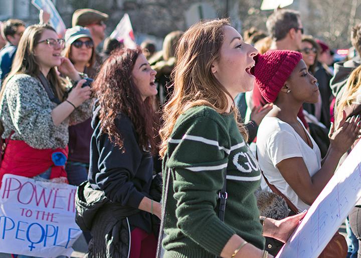 In the streets for the 2018 Women's March in Washington, D.C.