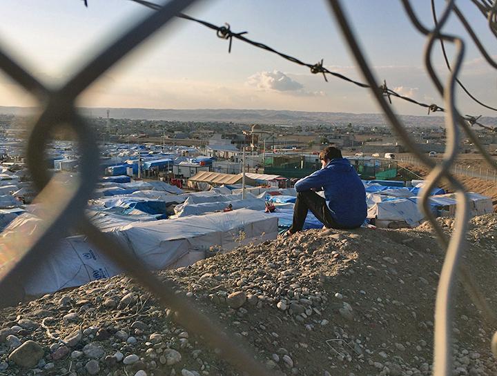 A camp flooded with refugees from the ongoing disaster caused by U.S. imperialism in Iraq