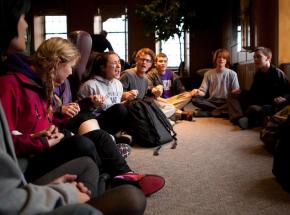 Students at the University of Washington occupy the president's office