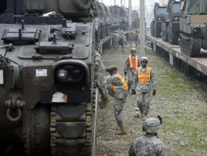 US military stockpiles of Paladin self-propelled Howitzers on the Korean Peninsula