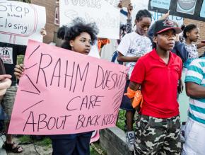 Students protest Emanuel's plan to close dozens of Chicago elementary schools