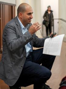 Steven Salaita speaking at Northwestern University