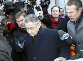 Former New York Assembly Speaker Sheldon Silver leaves the courthouse