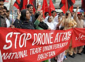 Demonstrators in Pakistan march against U.S. drone strikes
