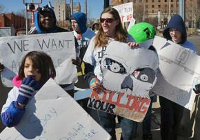 Flint residents marching to expose the poison in their water