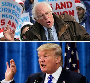 Bernie Sanders and Donald Trump