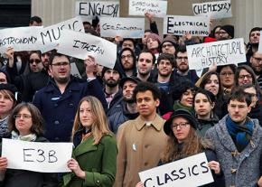 Members of the Graduate Workers of Columbia union at Columbia University