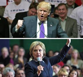 Donald Trump and Hillary Clinton