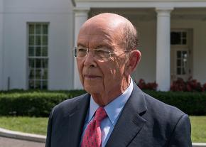 Commerce Secretary Wilbur Ross outside the White House