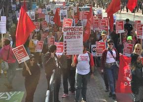 On the march against the anti-abortion fanatics in San Francisco