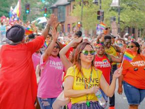 On the march for LGBTQ rights during Pride 2018 in Washington, D.C.