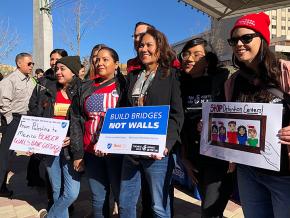 Educators protest the detention of immigrant children in El Paso, Texas