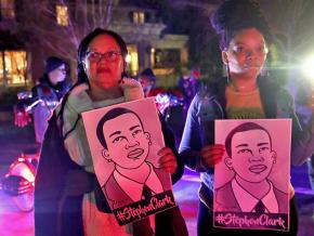 In the streets of Sacramento to demand justice for Stephon Clark